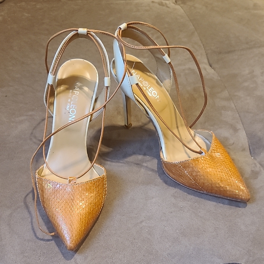 Napoleoni Tan Strappy Women's Heels